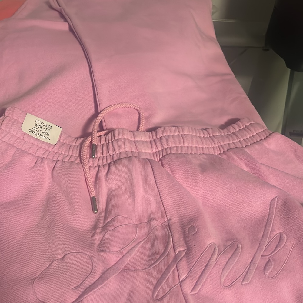 PINK Victoria's Secret Light Pink flare sweats